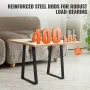 406.4MM Trapezoid Steel Table Legs, Replacement Furniture Legs Set of 2 for DIY Coffee Tables, Modern Desks, Bench, Night Stands