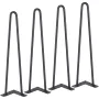 482.6MM Hairpin Furniture Legs, Metal Home DIY Projects for Nightstand, Coffee Table, Desk, 226.8KG Load Capacity with Rubber Fl
