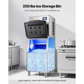 Commercial Ice Maker Storage Bin 250lbs Capacity Stainless Steel Ice Bin