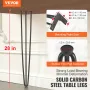 Hairpin Table Legs 0.7M, Set of 4 Desk Legs 408.2KG Load Capacity, Hairpin Desk Legs 3 Rods for Desk Chairs Bench Dining End Tab