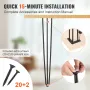 Hairpin Table Legs 0.7M, Set of 4 Desk Legs 408.2KG Load Capacity, Hairpin Desk Legs 3 Rods for Desk Chairs Bench Dining End Tab
