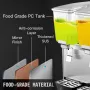 Kommerciel kold drik dispenser rustfrit stål frugt juice