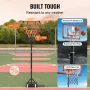 Basketball Hoop, 5-7 ft Adjustable Height Portable Backboard System, 28 inch Basketball Hoop & Goal, Kids & Adults Basketball Se