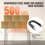 711.2MM Hairpin Furniture Legs, Metal Home DIY Projects for Nightstand, Coffee Table, Desk, 226.8KG Load Capacity with Rubber Fl
