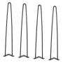 711.2MM Hairpin Furniture Legs, Metal Home DIY Projects for Nightstand, Coffee Table, Desk, 226.8KG Load Capacity with Rubber Fl
