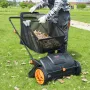 Skubbeplænefejer, 21-tommer blad- og græsopsamler, stærke