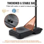 Basketball Hoop, 5-7 ft Adjustable Height Portable Backboard System, 32 inch Basketball Hoop & Goal, Kids & Adults Basketball Se