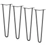 406.4MM Hairpin Furniture Legs, Metal Home DIY Projects for Nightstand, Coffee Table, Desk, 226.8KG Load Capacity with Rubber Fl