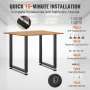 711.2MM Adjustable Furniture Legs, Square Reinforced Steel Office Table legs Set of 2 for DIY, Max Load 453.6KG Heavy Duty Desk 