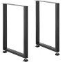711.2MM Adjustable Furniture Legs, Square Reinforced Steel Office Table legs Set of 2 for DIY, Max Load 453.6KG Heavy Duty Desk 