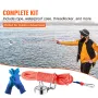 Magnet Fishing Kit, 544.3 kg Pulling Force Double Sided Fishing Magnets, 7.5 cm Diameter Magnet with Rope, Grappling Hook, Glove