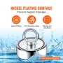 Magnet Fishing Kit, 544.3 kg Pulling Force Double Sided Fishing Magnets, 7.5 cm Diameter Magnet with Rope, Grappling Hook, Glove