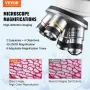 Binocular Compound Microscope, 40X-2500X Magnification, Binocular Compound Lab Microscope with LED Illumination, Two-Layer Mecha
