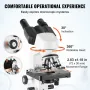 Binocular Compound Microscope, 40X-2500X Magnification, Binocular Compound Lab Microscope with LED Illumination, Two-Layer Mecha