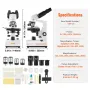 Binocular Compound Microscope, 40X-2500X Magnification, Binocular Compound Lab Microscope with LED Illumination, Two-Layer Mecha
