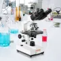 Binocular Compound Microscope, 40X-2500X Magnification, Binocular Compound Lab Microscope with LED Illumination, Two-Layer Mecha