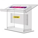 Tablepop akrylpodium 19,5 "Tall Plexiglass Podium 27" X13.7 "Tabel Akryl Pakning til kirker skråt overflade med læbe til