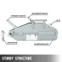 Wire Rope Puller 1.6T/1587.6 kg Capacity Hand Winch Rope 2011.7 cm Grip Puller Manual Wire Rope Puller Heavy Duty Wire Rope Grip