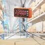 Digital Crane Scale, 2200 lbs/1000 kg, Industrial Heavy Duty Hanging Scale with Remote Control, Cast Aluminum Case & LED Screen,