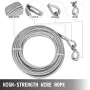 Wire Rope Puller 1.6T/1587.6 kg Capacity Hand Winch Rope 2011.7 cm Grip Puller Manual Wire Rope Puller Heavy Duty Wire Rope Grip