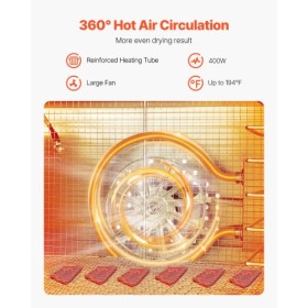 8 Trays Food Dehydrator Machine Stainless Steel 400W Jerky Fruit Drying