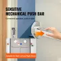 Push Bar Door Locks, Stainless Steel Panic Bars for Exit Doors, with Exterior Lever and 3 Keys, Push Bar Panic Exit Device Door 