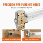 Push Bar Door Locks, Stainless Steel Panic Bars for Exit Doors, with Exterior Lever and 3 Keys, Push Bar Panic Exit Device Door 