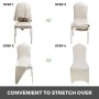 Stretch Spandex Folding Chair Covers Ivory Color Party Easy Clean
