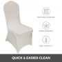 Stretch Spandex Folding Chair Covers Ivory Color Party Easy Clean