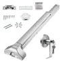 Push Bar Door Locks, Stainless Steel Panic Bars for Exit Doors, with Exterior Lever and 3 Keys, Push Bar Panic Exit Device Door 
