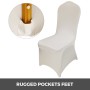 Stretch Spandex Folding Chair Covers Ivory Color Party Easy Clean