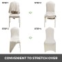 Stretch Spandex Folding Chair Covers Ivory Color Party Easy Clean