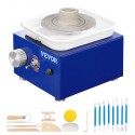 Pottery Wheel Mini Ceramic Wheel Sculpting Tools Apron Two Turntables 30W