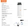 Fluid Extractor, 1.74 Gallons (6.5 Liters), Pneumatic/Manual Oil Changer Vacuum Fluid Extractor with Dipstick and Suction Hose, 