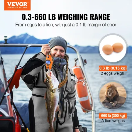 Digital kranskala, 660 lbs/300 kg, industriel kraftig hængende