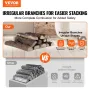 10 Pcs Gas Fireplace Logs, Large Ceramic Logs for Fireplace Decorative, Heat-Resistant Wood Log Gas Realistic Logs, Stackable Wo