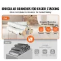 6 Pcs Large Withe Birch Logs, Gas Fireplace Ceramic Logs for Fire place, Heat-Resistant Wood Log Gas Realistic Logs, Stackable W