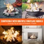 6 Pcs Large Withe Birch Logs, Gas Fireplace Ceramic Logs for Fire place, Heat-Resistant Wood Log Gas Realistic Logs, Stackable W