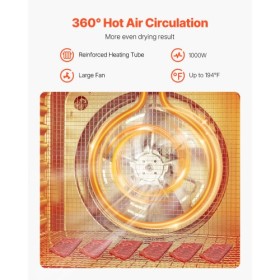 10 bakker mad dehydrator maskine rustfrit stål 1000W rykkende frugttørring