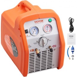 1 HP Refrigerant Recovery Machine - Dual Cylinder Portable AC Recovery Machine with High Pressure Protection 220-240V 50Hz