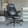 Executive Office Chair with Cutting-edge Adjustable Lumbar Support, High Back PU Leather Office Chair Ergonomic for Back Pain, w
