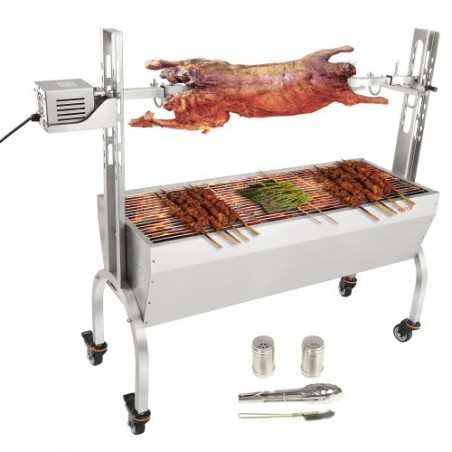 Roaster Spit Rotisserie BBQ Grill Hele svin Lam kylling Roaster 50W 90 lbs