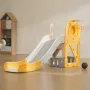 Toddler Slide, Kid Slide for Toddlers Age 1-12 w/ Climbable Ladders & Basketball Hoop & Storage Space, Indoor Outdoor Slide Play
