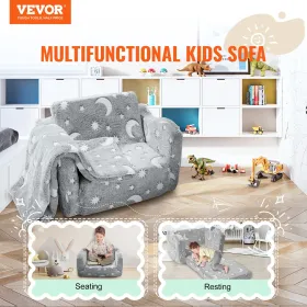 Fold-out Kids Sofa Glow-in-the-Dark Kids Couch Children Convertible Sofa