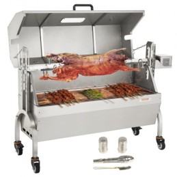 Roaster Spit Rotisserie BBQ Grill Pig Lamb Chicken Roaster 50W 132 lbs