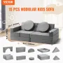Spil sofa, 15 stk. Modulære børn Nugget Couch, Toddler Foam