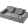Play Couch, 15pcs Modular Kids Couch, Toddler Foam Sofa Couch with High-density 25D Sponge for Playing, Creativing, Sleeping, Im
