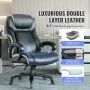 Heavy Duty Executive Office Chair with Cutting-edge Adjustable Lumbar Support for Long Hours, Big and Tall 400lbs Office Chair,