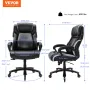 Heavy Duty Executive Office Chair with Cutting-edge Adjustable Lumbar Support for Long Hours, Big and Tall 400lbs Office Chair,