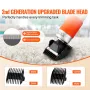 Carpet Trimmer with Shearing Guide, 200W Electric Speed Adjustable Rug Carver, Tufting Shears with 2 Blades, Wooden Handle Carpe